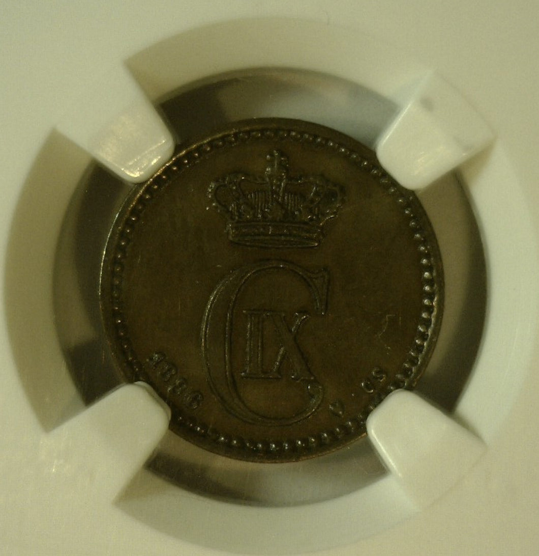 Denmark 1886 CS. AE Ore.
