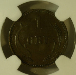 Denmark 1886 CS. AE Ore.