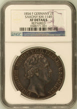 Load image into Gallery viewer, Germany, Saxony. 1854 F AR 2 Taler - James Beach Rare Coins
