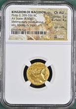Load image into Gallery viewer, Macedonian Kingdom. Phillip II 359-336 B.C. AV Stater - James Beach Rare Coins
