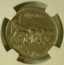 Load image into Gallery viewer, Italy 1921 R. AR 50 Cent
