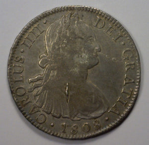 Mexico. Charles IV. 1788-1808. AR 8 Reales. 1808.