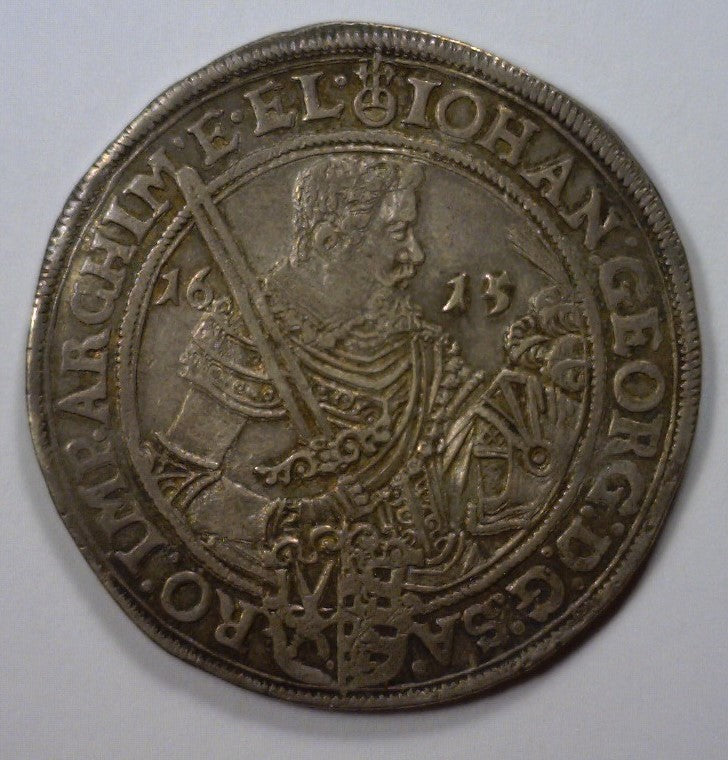 Germany, Saxony. Johann Georg & August 1611-1615. AR Taler 1615.