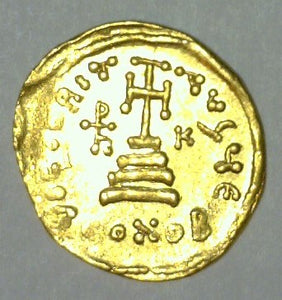 Byzantine Empire. Heraclius, with Heraclius Constantine and Heraclonas. 610-641 A.D. Gold Solidus