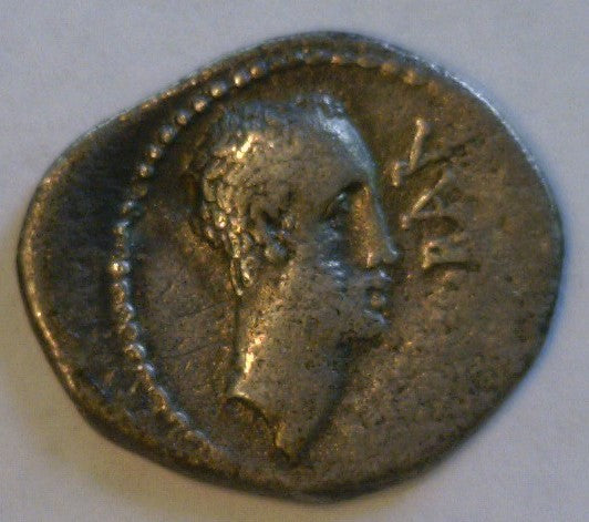 Roman Imperatorial. Ahenobarbus, 41 B.C. Silver Denarius.