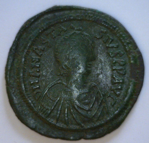 Byzantine Empire. Anastasius 491-518 A.D. Bronze Follis. - James Beach Rare Coins