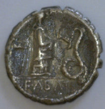 Load image into Gallery viewer, Roman Republic. L. Roscius Fabatus 64 B.C. Silver Serratos Denarius. - James Beach Rare Coins
