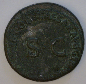 Roman Empire. Germanicus, father of Caligula 37-41 A.D. Bronze As. - James Beach Rare Coins