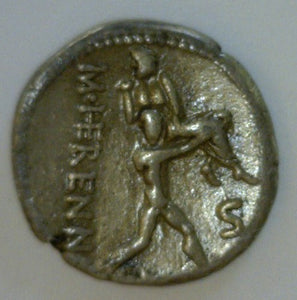Roman Republic. M. Herenius 108-107 B.C. Silver Denarius. - James Beach Rare Coins