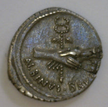 Load image into Gallery viewer, Roman Republic. D. Lunius Albinus Bruti f. 48 B.C. Silver Denarius. - James Beach Rare Coins
