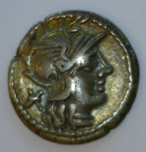 Roman Republic. T.I. Minucius C.f. Augurinus 134 B.C. Silver Denarius. - James Beach Rare Coins