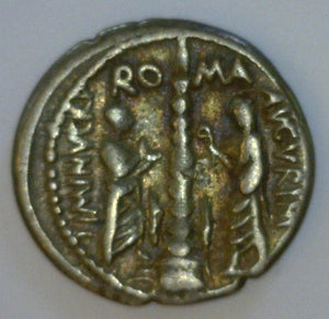 Roman Republic. T.I. Minucius C.f. Augurinus 134 B.C. Silver Denarius. - James Beach Rare Coins
